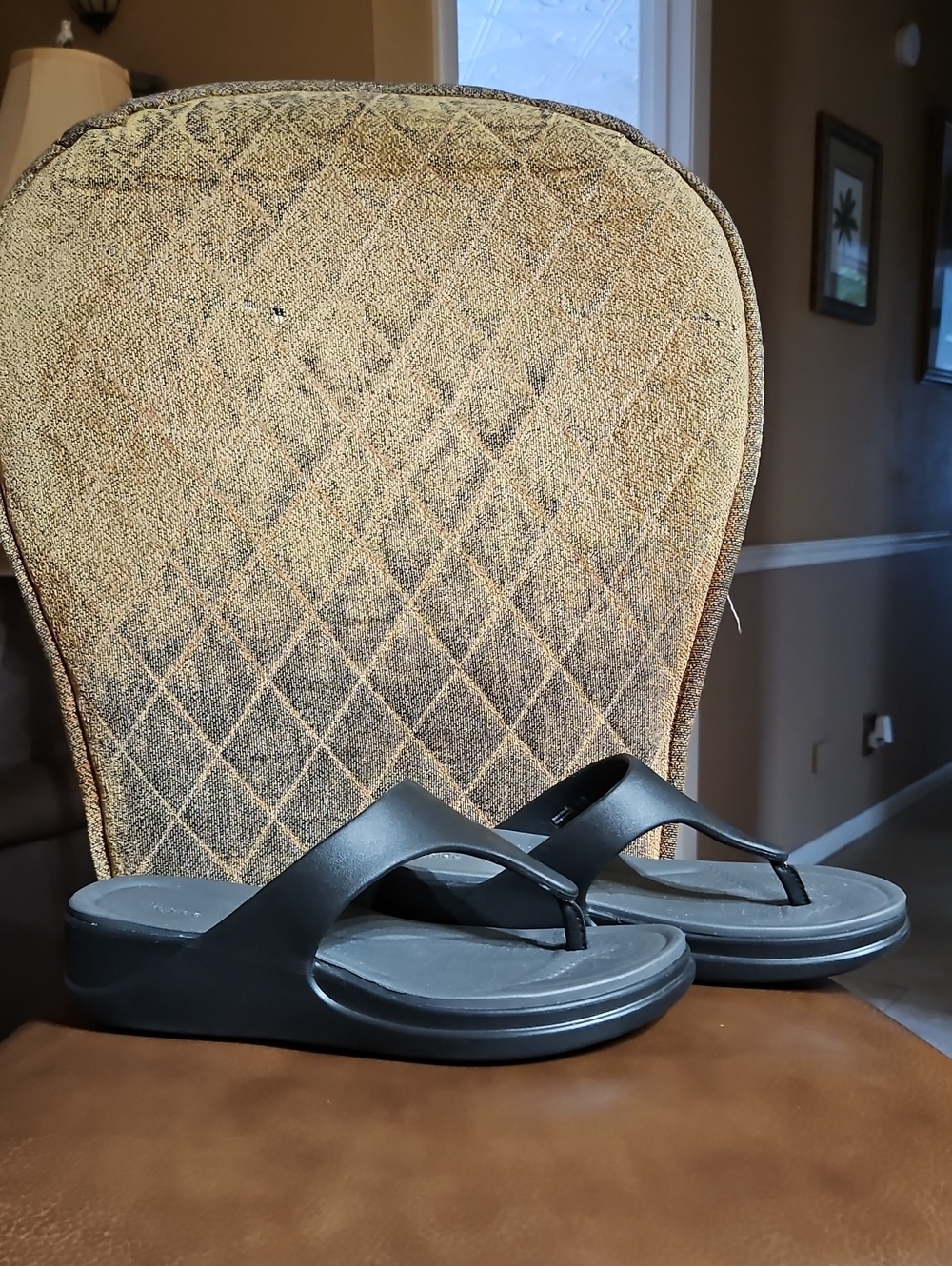 Crocs Boca Wedge Slip On Platform Thong Flip Flops Sandals Shoes LiteRide Black